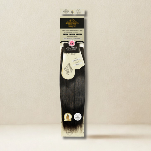 RUSH BRAZILIAN GLAMOUR 100% VIRGIN GOLD HUMAN HAIR KING YAKI WEAVE 120 grams