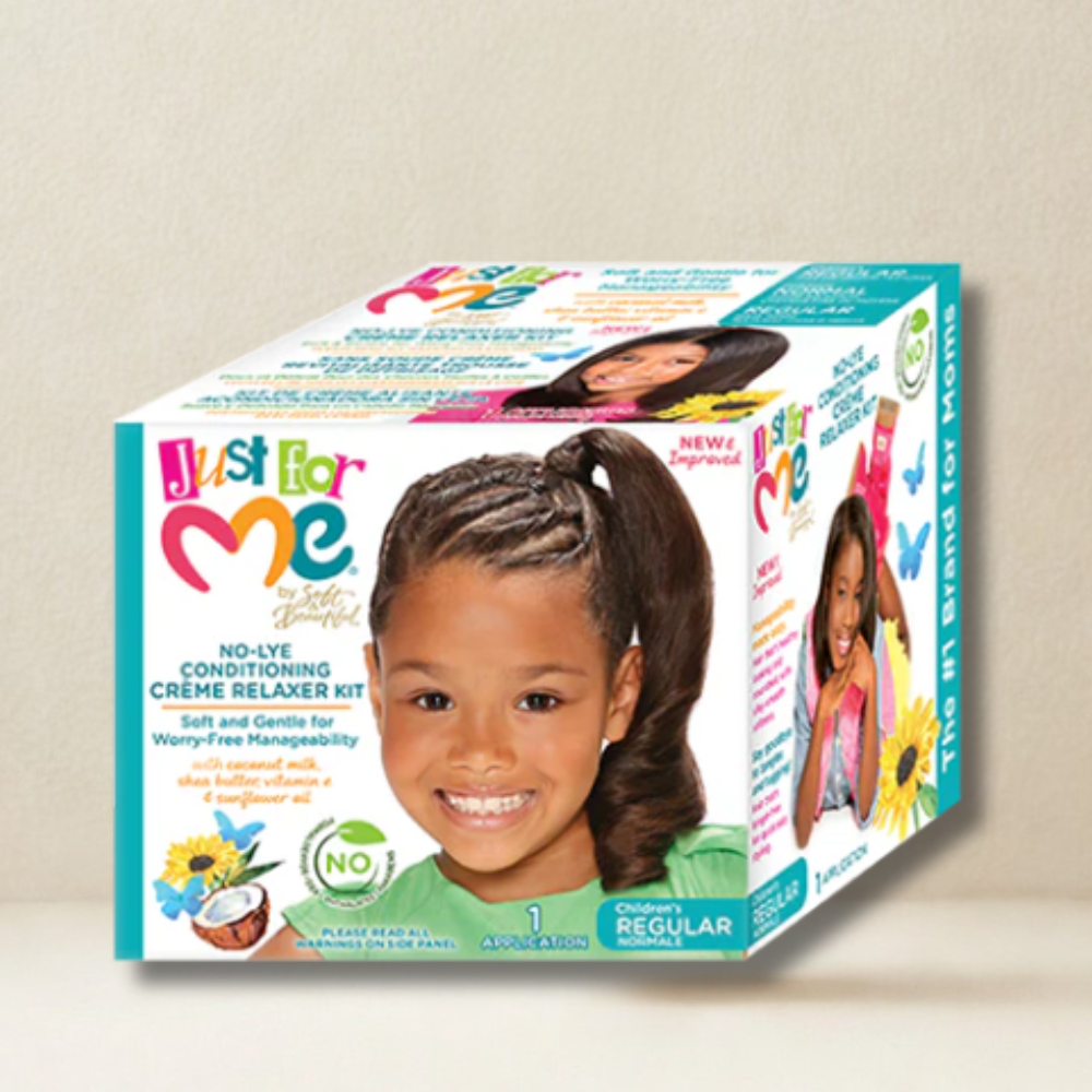 Just For Me Kids Conditioning Crème Relaxer Kit – Regular Strength