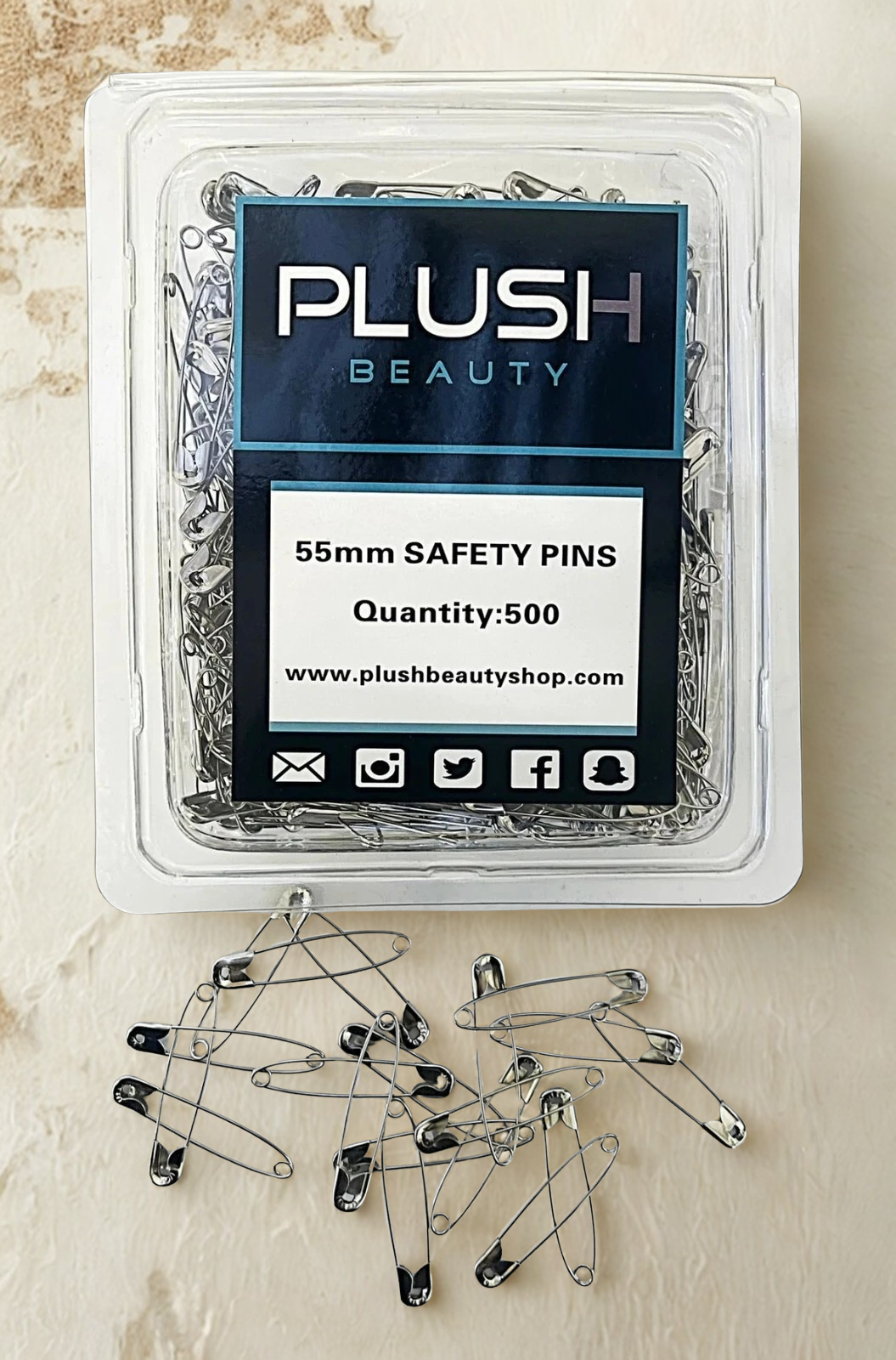 Plush Beauty 55mm Safety Pins. Quantity 500