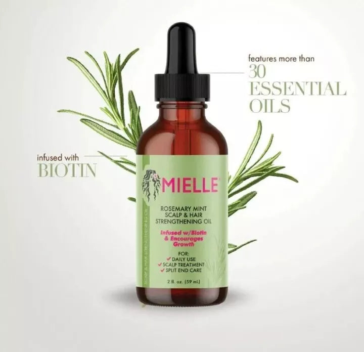 Mielle Rosemary Mint Scalp & Hair Strengthening Oil - 2 fl oz
