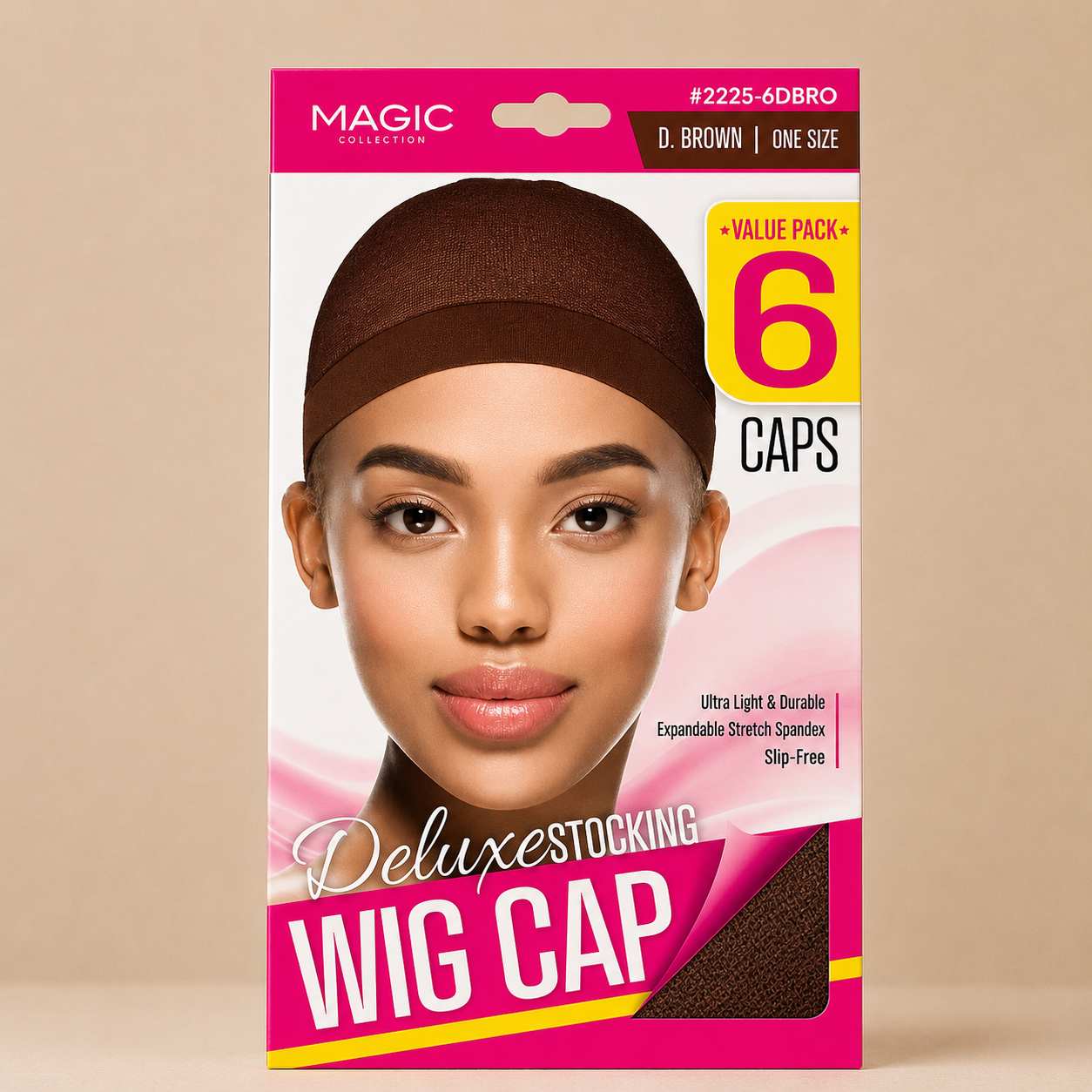 Magic Collection Deluxe Stocking Wig Cap – 6 Piece Value Pack