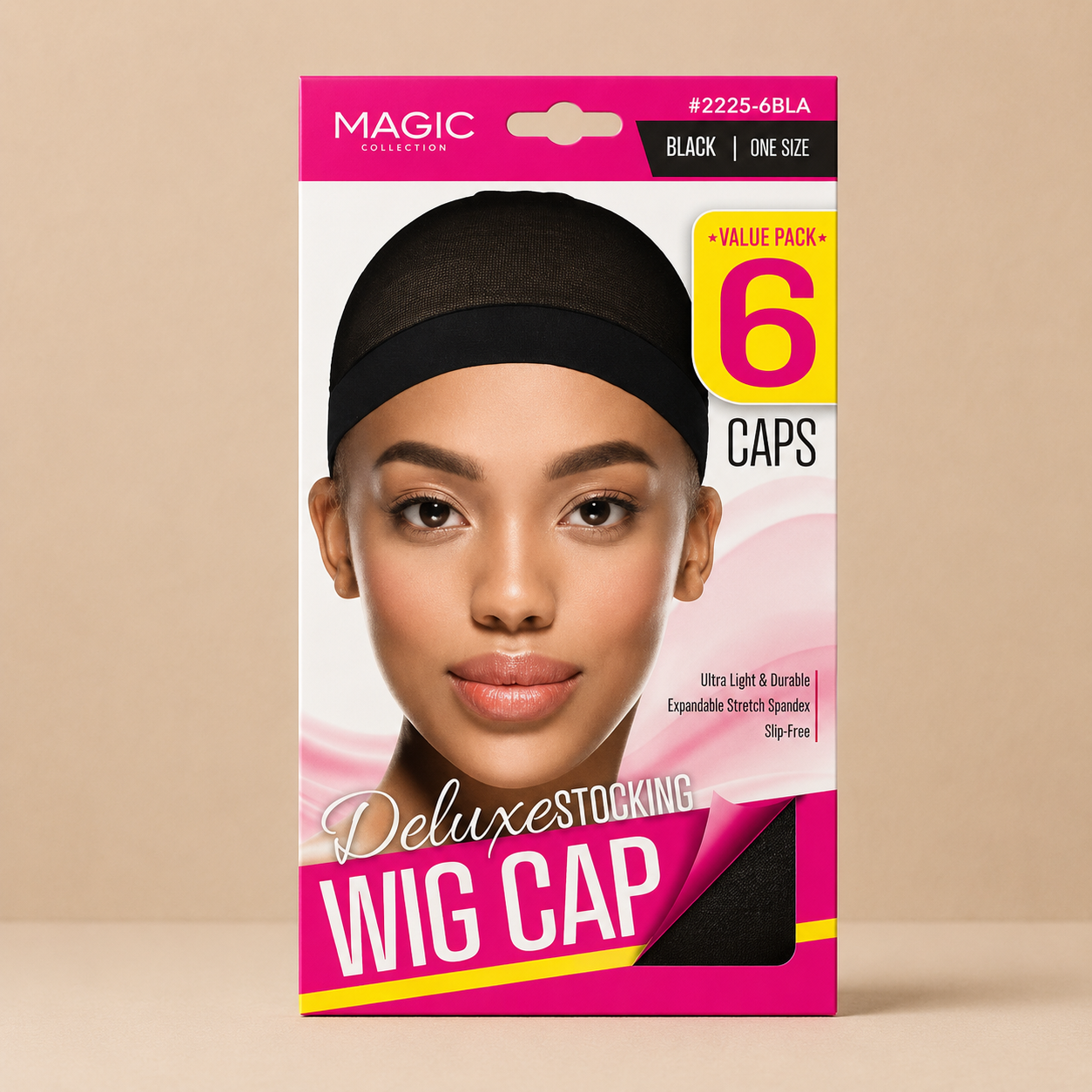 Magic Collection Deluxe Stocking Wig Cap – 6 Piece Value Pack