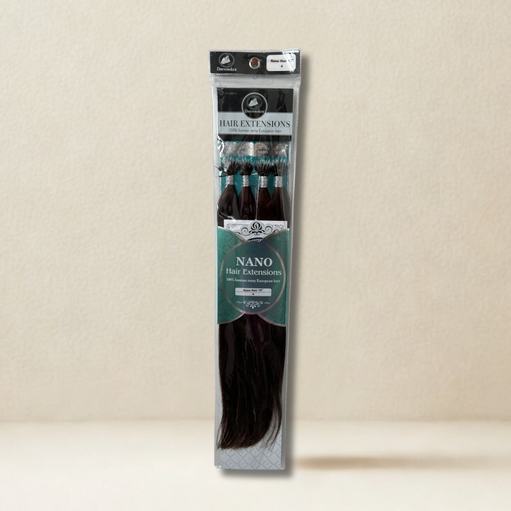 Dressmaker 100% Human Remy European Nano Straight Hair Extensions 18" – 100 Pieces