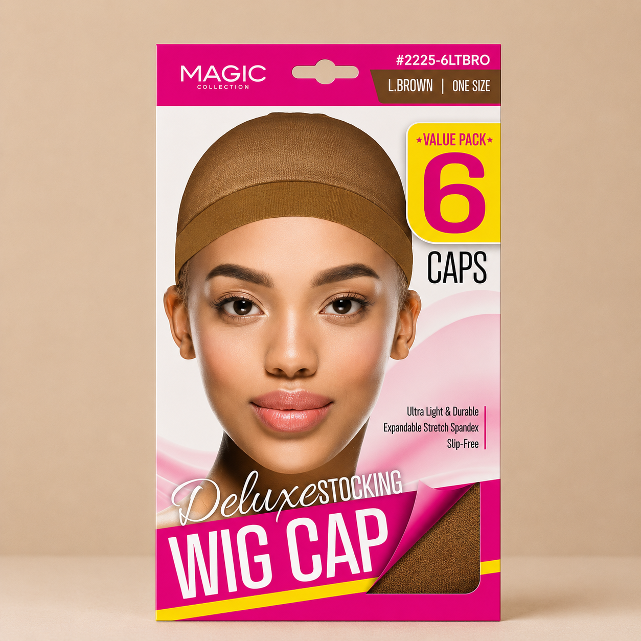 Magic Collection Deluxe Stocking Wig Cap – 6 Piece Value Pack