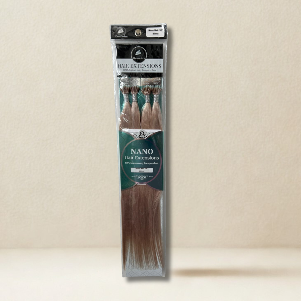 Dressmaker 100% Human Remy European Nano Straight Hair Extensions 18" – 100 Pieces