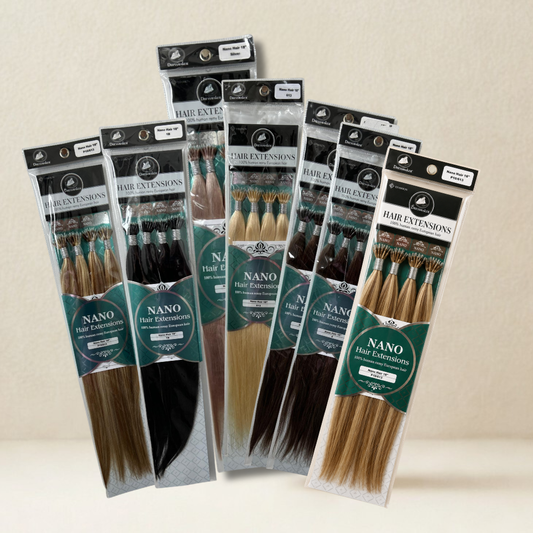 Dressmaker 100% Human Remy European Nano Straight Hair Extensions 18" – 100 Pieces