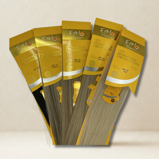 ECHO Human Hair Clip-In Extensions 14″ – 6 Pieces 100gms