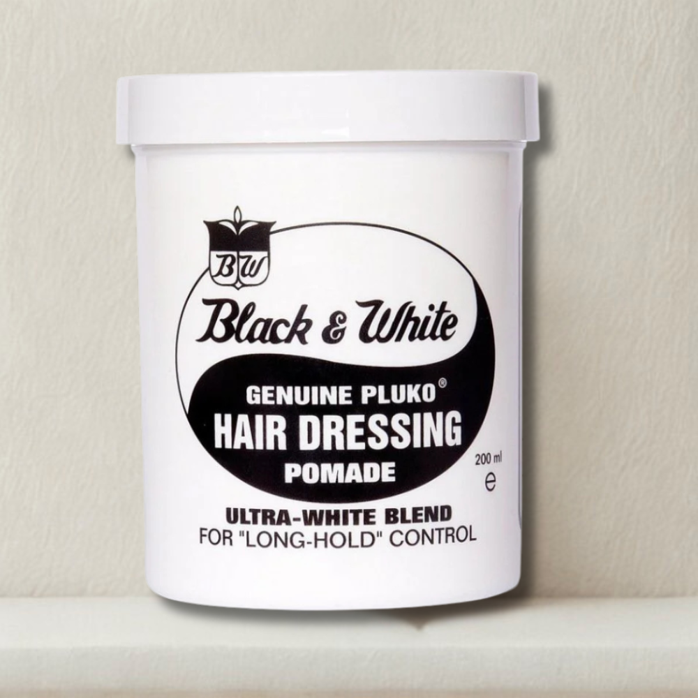 Black and White Pluko Hair Dressing Pomade - 200ml