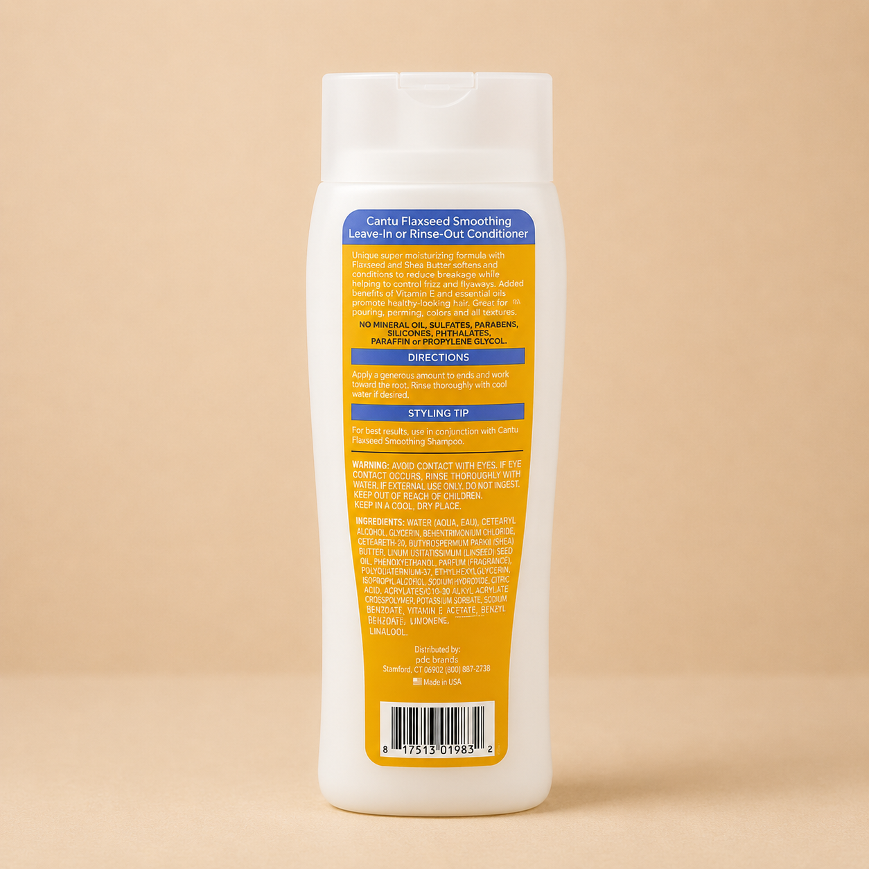Cantu Flaxseed Smoothing Leave-In or Rinse-Out Conditioner 400ml / 13.5oz