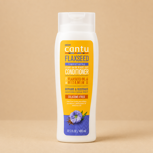 Cantu Flaxseed Smoothing Leave-In or Rinse-Out Conditioner 400ml / 13.5oz