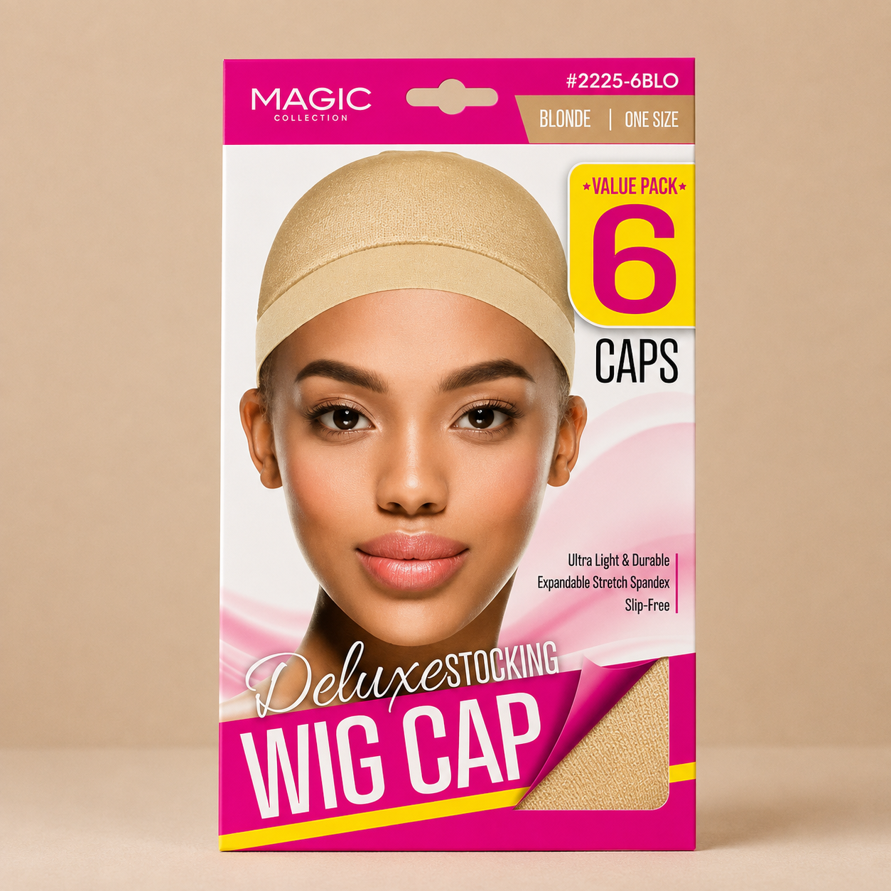 Magic Collection Deluxe Stocking Wig Cap – 6 Piece Value Pack